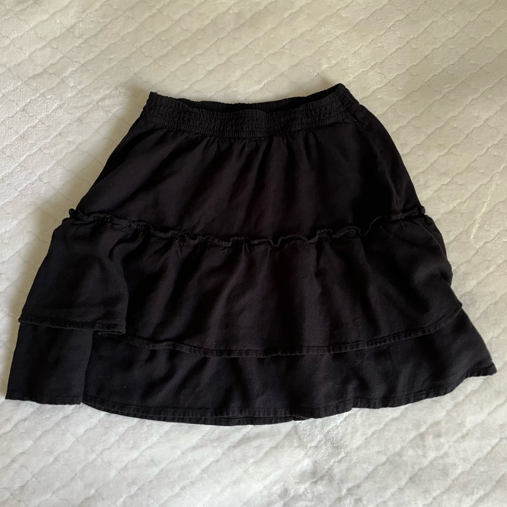 Abercrombie & Fitch Black Frilly Mini Skirt